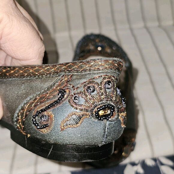 Play House Sequin Beaded Clogs Mules Flats Shoes Women's Size 4 - Picture 6 of 10